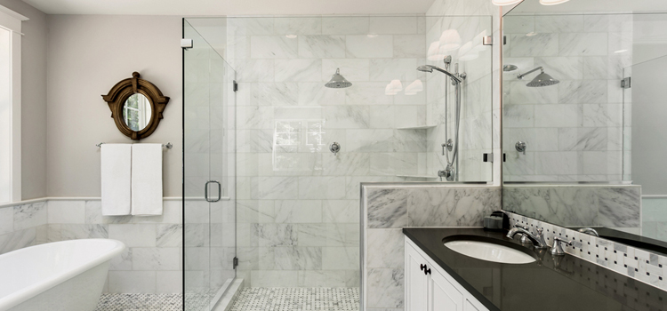 bathroom shower door installation in Nuevo