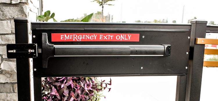 emergency push bar installation in Nuevo